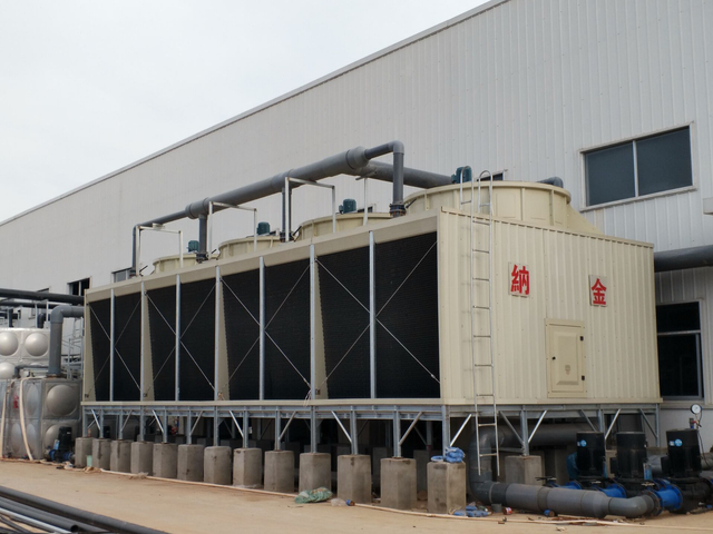 100T FRP Industrial Square Cross Flow Water Cooling Tower Water Tower With Factory Price